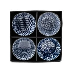 Blue & White Rice Bowl Boxed Gift Set 9 Blue & White Rice Bowl Boxed Gift Set -Sous Chef Kitchenware blue white rice bowl set