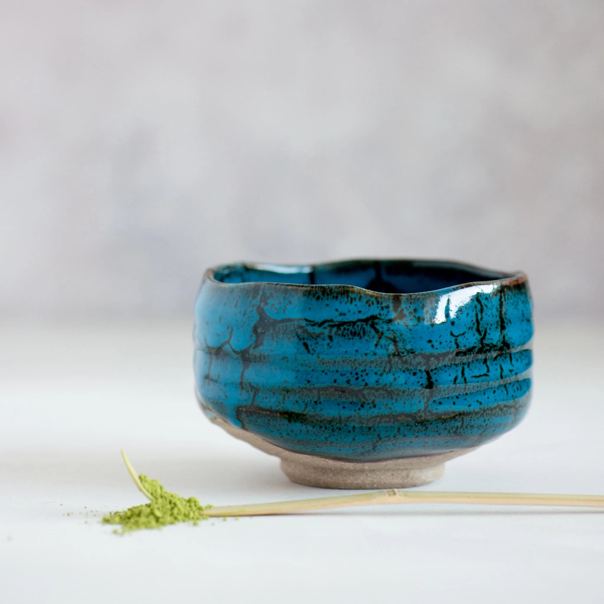 Blue Storm Matcha Bowl 3 Blue Storm Matcha Bowl - Image 3