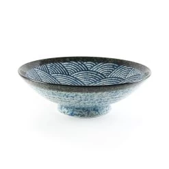 Blue Wave Large Shallow Bowl