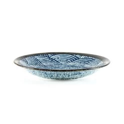 Blue Wave Medium Plate 22cm -Sous Chef Kitchenware blue wave medium plate 2