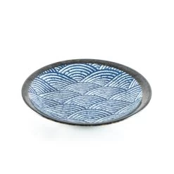 Blue Wave Medium Plate 22cm -Sous Chef Kitchenware blue wave medium plate 3