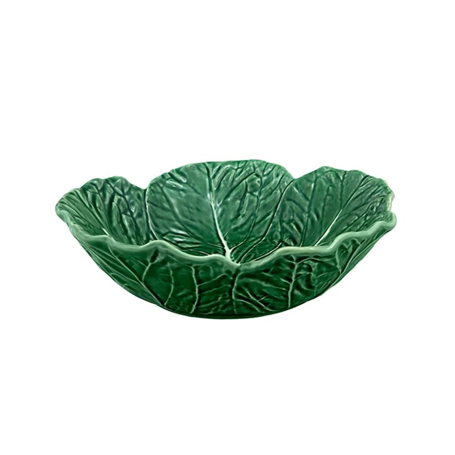 Bordallo Pinheiro Cabbage Leaf Salad Bowl 29cm 1 Bordallo Pinheiro Cabbage Leaf Salad Bowl 29cm