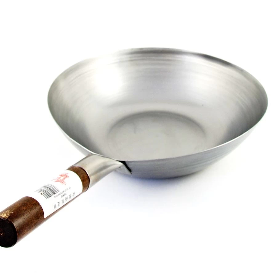 Carbon Steel Wok - Flat Base 33cm Dia 1 Carbon Steel Wok - Flat Base 33cm Dia