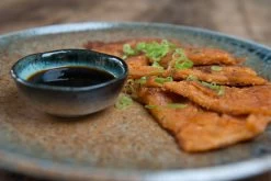 Chouseki Blue Gold Plate 28.5cm Dia X 3.5cm -Sous Chef Kitchenware chouseki blue gold plate korean kimchi pancake side