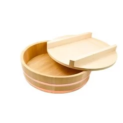 Cypress & Copper Hangiri Sushi Barrel -Sous Chef Kitchenware cypress copper hangiri barrel and lid