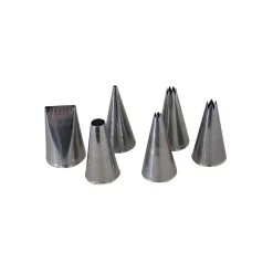 De Buyer 6 Stainless Steel Piping Nozzles