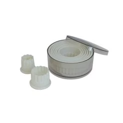 De Buyer Box Of 9 Fluted Round Pastry Cutters