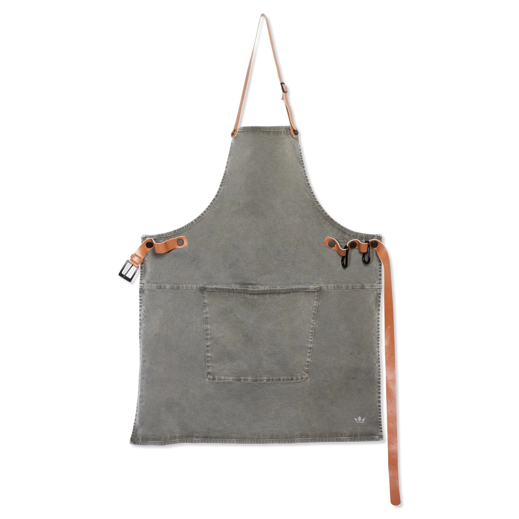 Dutchdeluxes Canvas BBQ Apron In Grey-Green 1 Dutchdeluxes Canvas BBQ Apron In Grey-Green