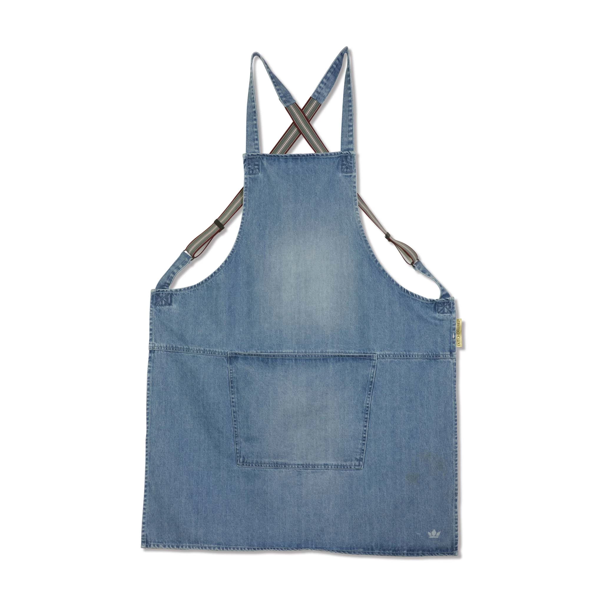 Dutchdeluxes Denim Suspender Apron In Blue 1 Dutchdeluxes Denim Suspender Apron In Blue