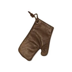 Dutchdeluxes Leather Oven Glove In Vintage Brown