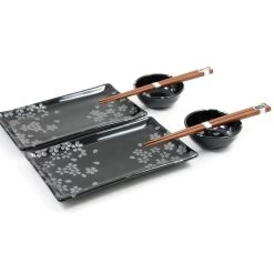Kuro Hana Sushi Serving Set -Sous Chef Kitchenware kuro hana sushi swerving set cropped
