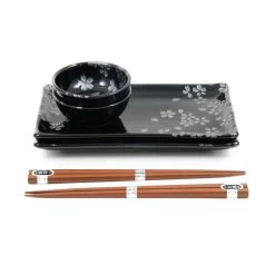 Kuro Hana Sushi Serving Set -Sous Chef Kitchenware kuro hana sushi swerving set side