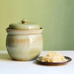 Handmade Stoneware Fermenting Crock In Green 2 Litre -Sous Chef Kitchenware lifestyle 0002 Souschef2147