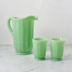 Mosser Glass Jade Milk Glass Tumbler 9 Mosser Glass Jade Milk Glass Tumbler -Sous Chef Kitchenware lifestyle 0009 MosserGlassJadeMilkGlassPitcher Tumblers lifestyle MS0023 MS0025