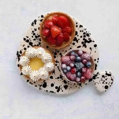 Puglia Black Splatter Ceramic Serving Board 25cm 5 Puglia Black Splatter Ceramic Serving Board 25cm -Sous Chef Kitchenware lifestyle 0015 PugliaCeramicServingBoard lifestyle2 NC0014