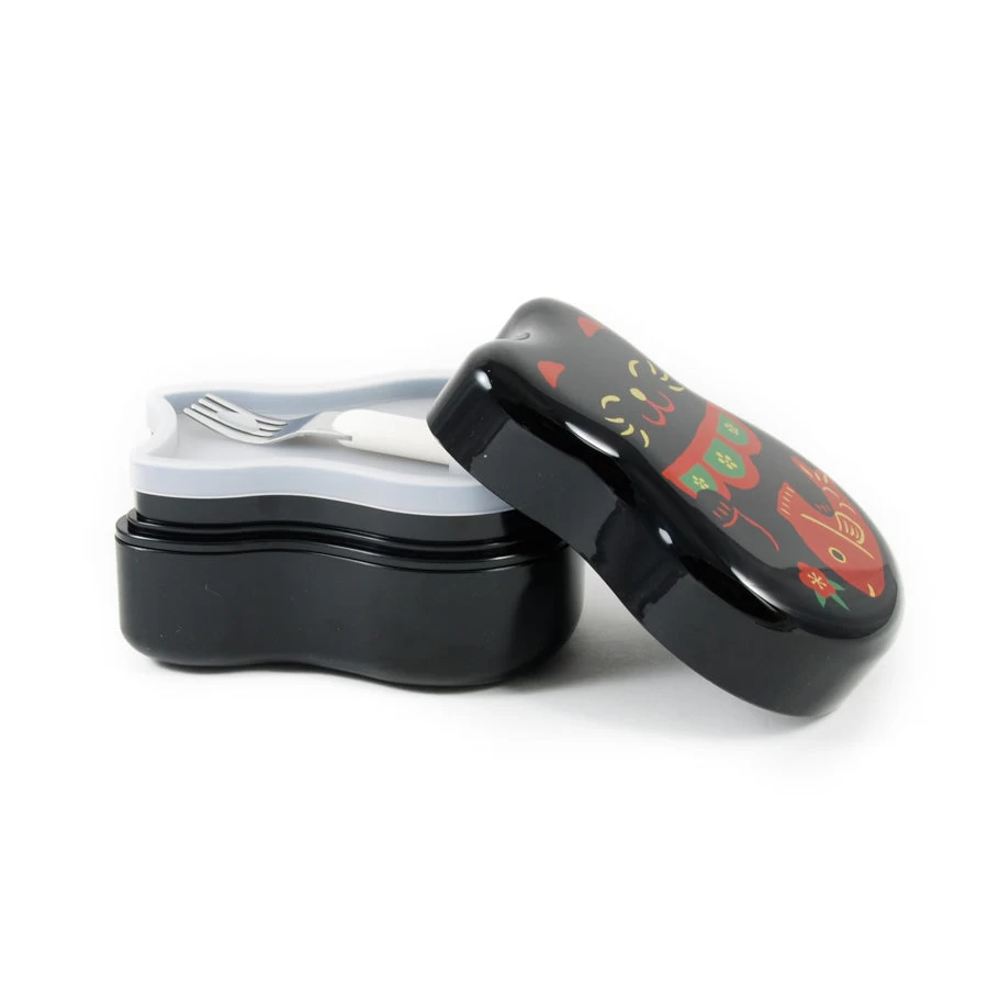 Maruko Black Cat 2-Tier Bento Box 520ml 2 Maruko Black Cat 2-Tier Bento Box 520ml - Image 2