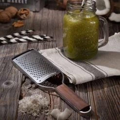 Master Series Walnut Microplane Gourmet Coarse Grater 5 Master Series Walnut Microplane Gourmet Coarse Grater -Sous Chef Kitchenware microplane gourmet coarse grater lifestyle 1