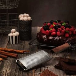 Master Series Walnut Microplane Gourmet Fine Grater -Sous Chef Kitchenware microplane gourmet fine grater lifestyle