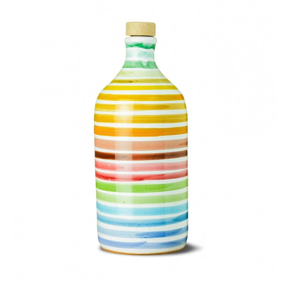 Frantoio Muraglia Intense Fruity Extra Virgin Olive Oil In Rainbow Terracotta Bottle 500ml 1 Frantoio Muraglia Intense Fruity Extra Virgin Olive Oil In Rainbow Terracotta Bottle 500ml