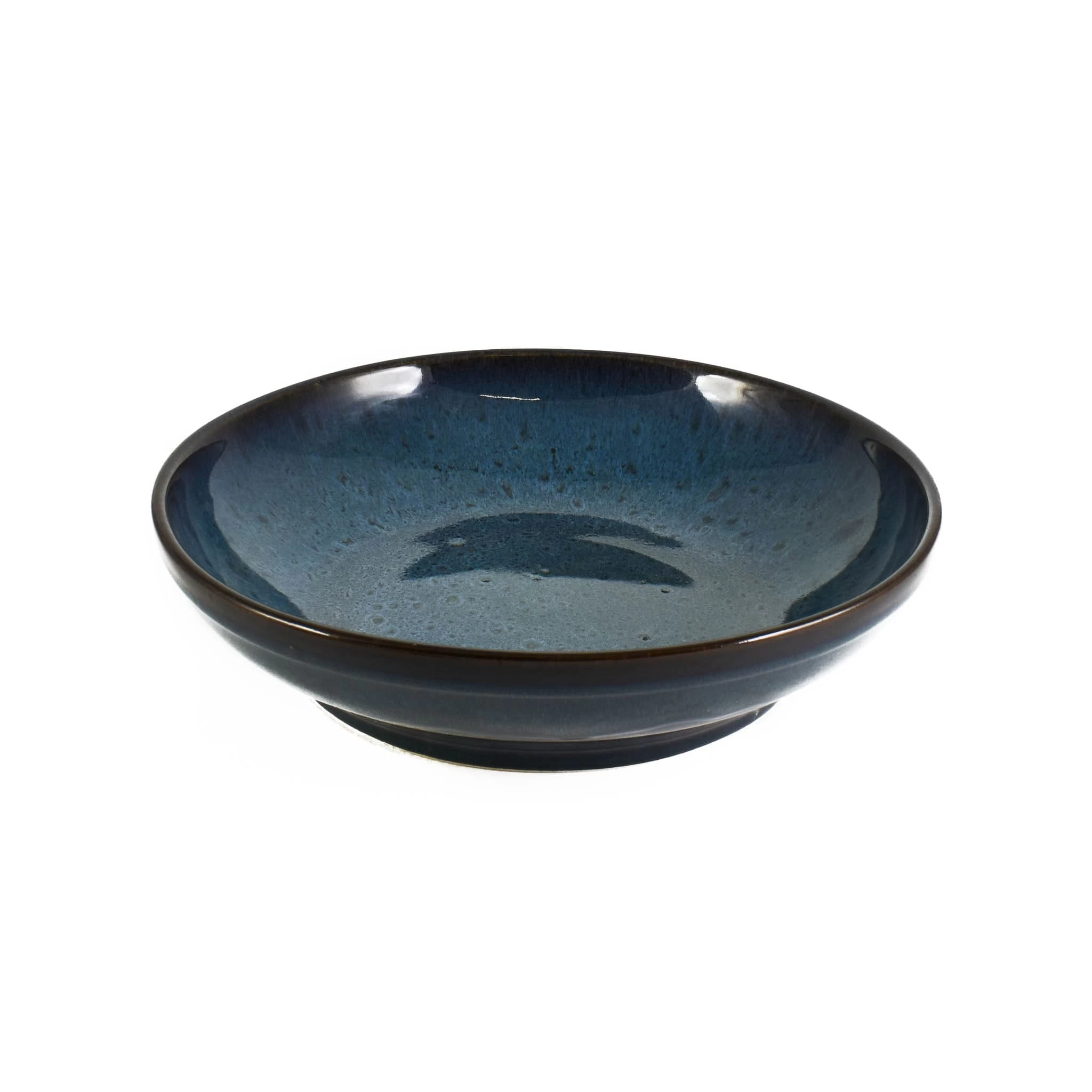 Blue Glaze Salad Bowl, 22cm Dia 1 Blue Glaze Salad Bowl, 22cm Dia
