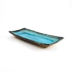 Oblong Turquoise Platter -Sous Chef Kitchenware rectangular serving plate turquoise main