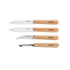 Set Of 4 Opinel Essential Beech Handle Kitchen Knives