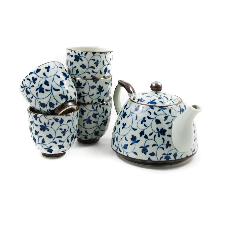 Shizen Blue Japanese Teapot & Teacup Set 4 Shizen Blue Japanese Teapot & Teacup Set - Image 4