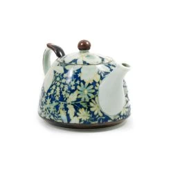 Suisen Blue Japanese Teapot 7 Suisen Blue Japanese Teapot -Sous Chef Kitchenware suisen blue japanese teapot side