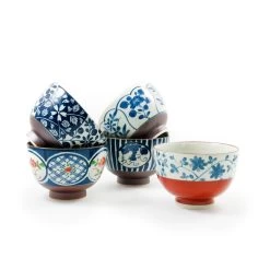 Traditional 5-Piece Japanese Rice Bowl Set 5 Traditional 5-Piece Japanese Rice Bowl Set -Sous Chef Kitchenware traditional japanese rice bowl set 5pieces 1