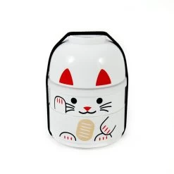 White Manekineko Bento Box 640ml